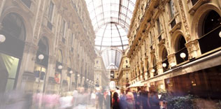 View of shopping arcade.